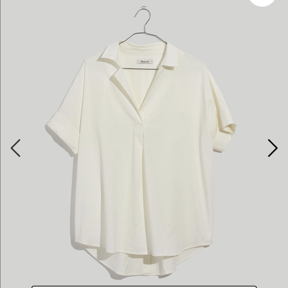 Madewell Courier Button-Back Shirt in Pure White size S like new